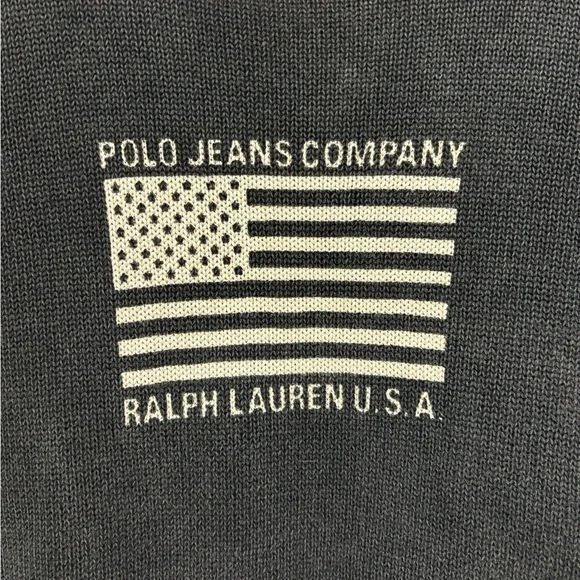 Vintage Polo  Jeans Company Ralph Lauren U.S.A. American Flag Sweater Size S - Picture 2 of 7